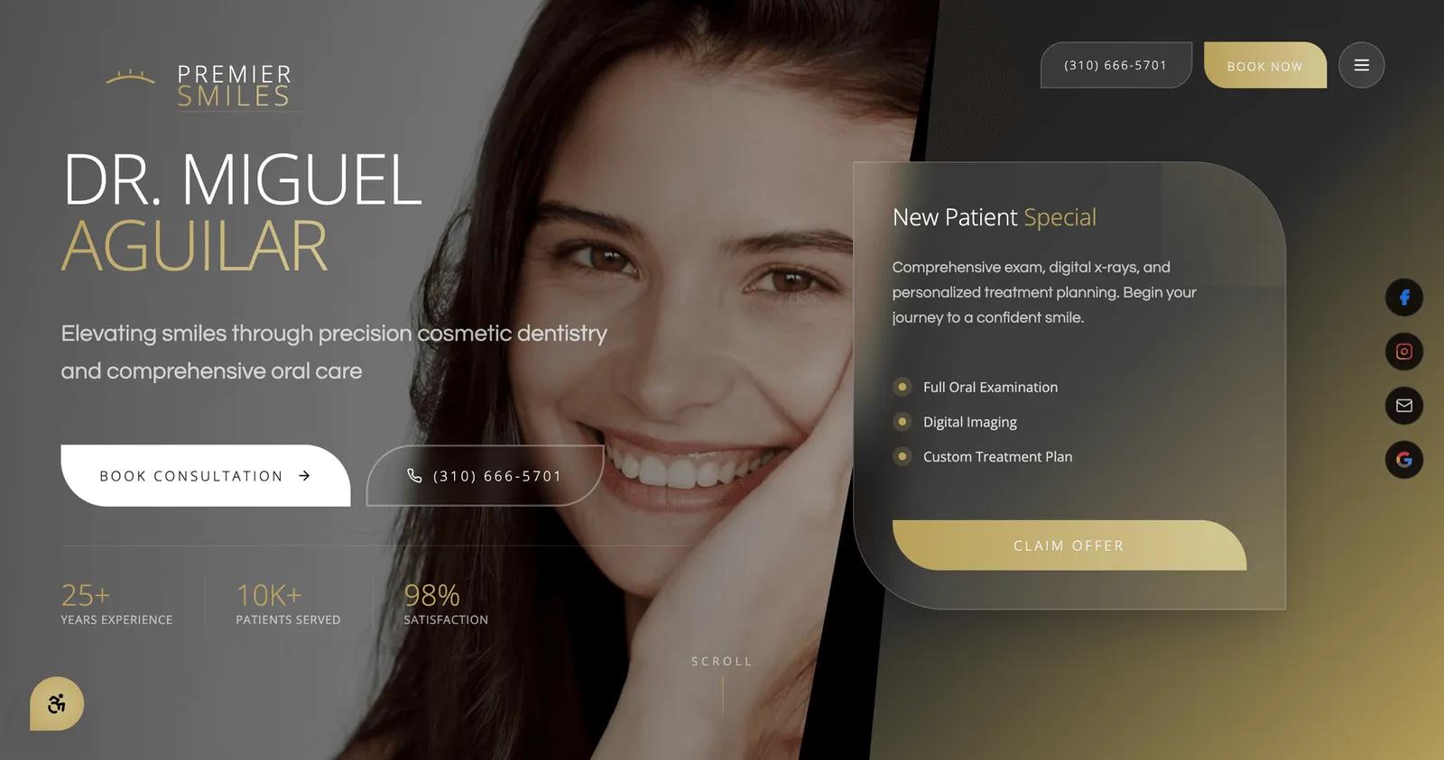 Dr. Miguel Aguilar dental website