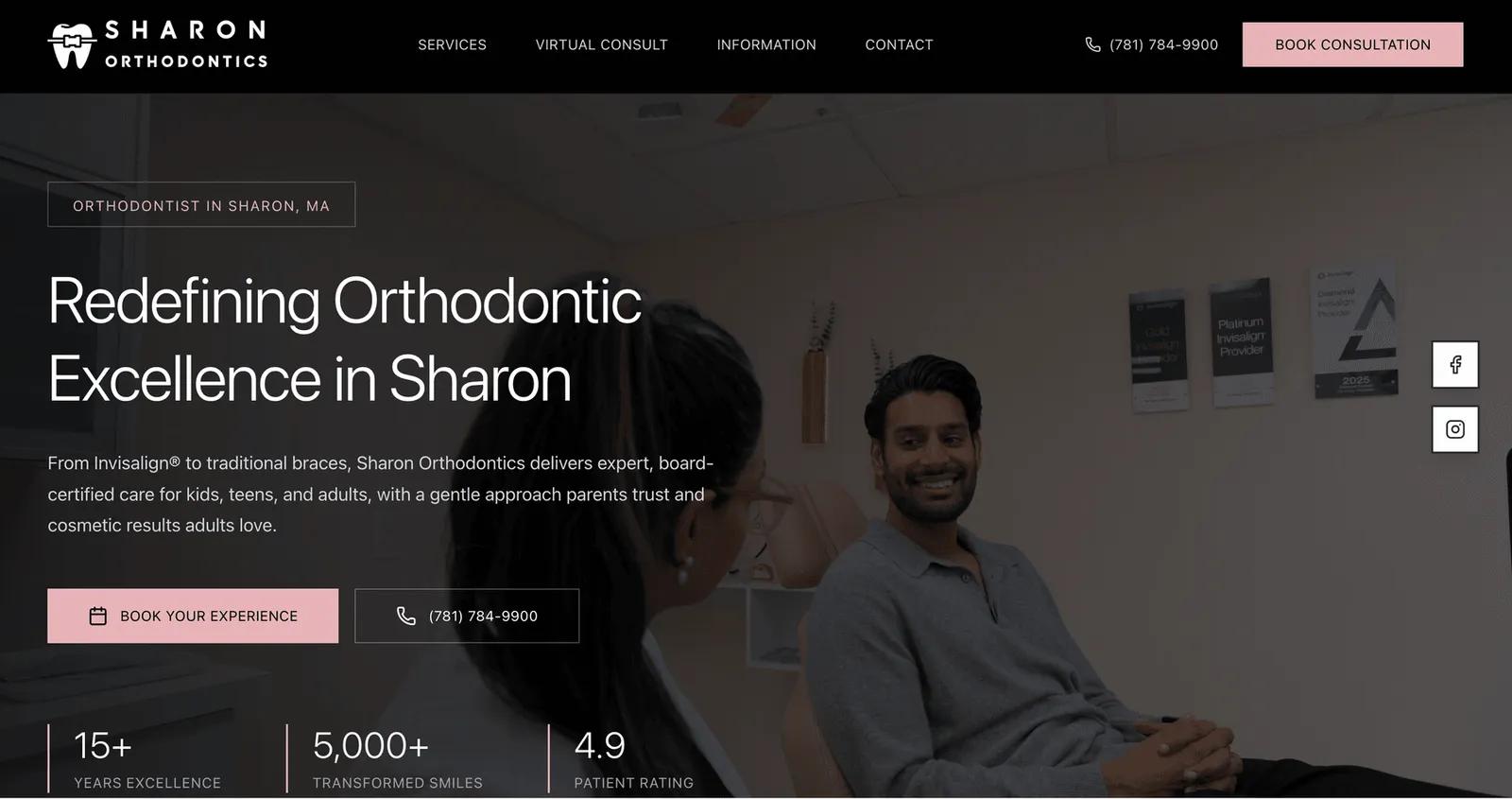 Sharon Orthodontics website
