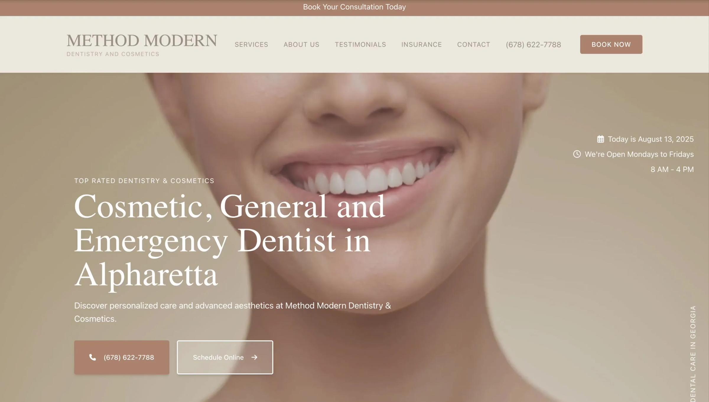 Method Modern Dentistry website