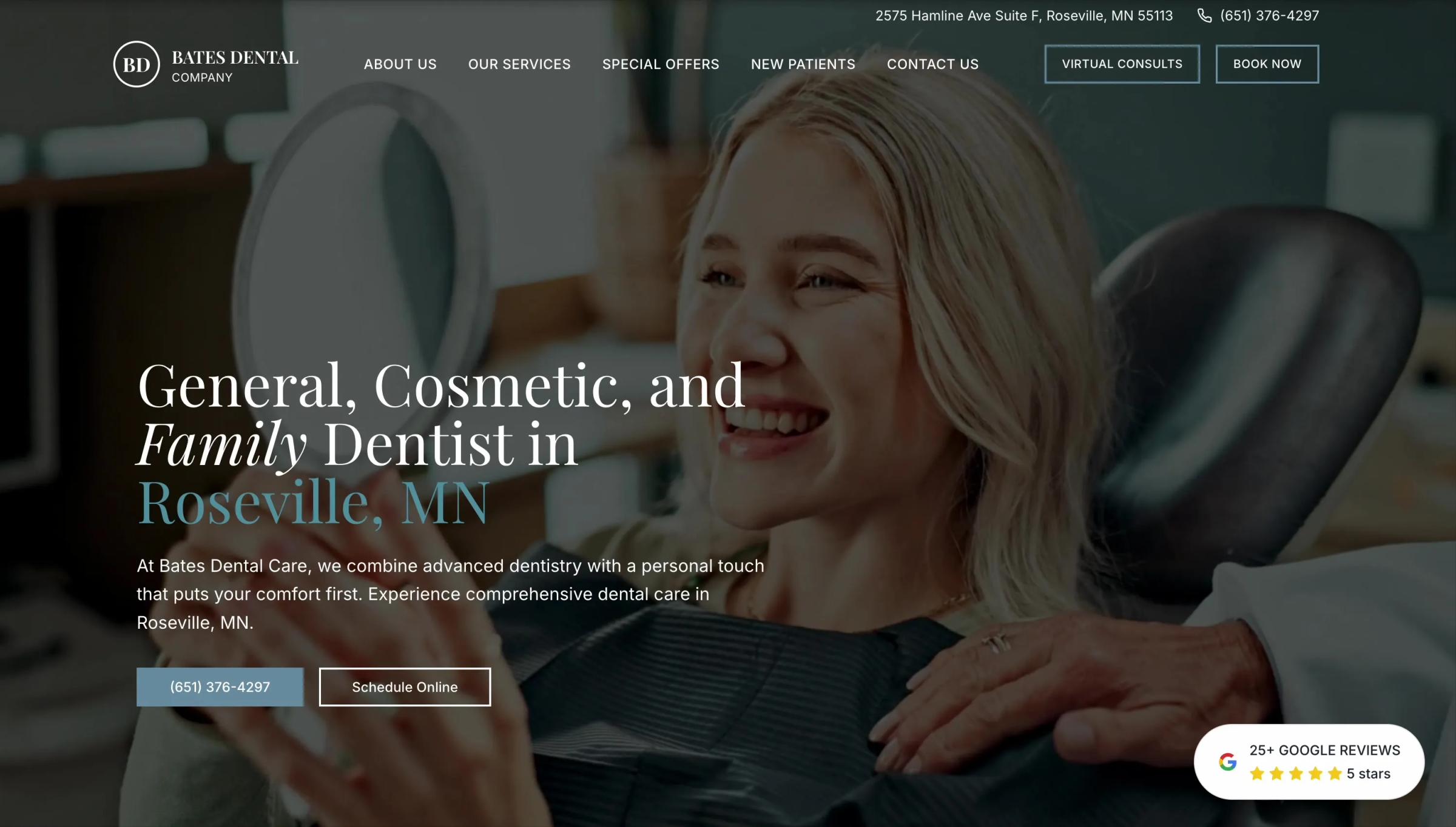 Dental website showcase