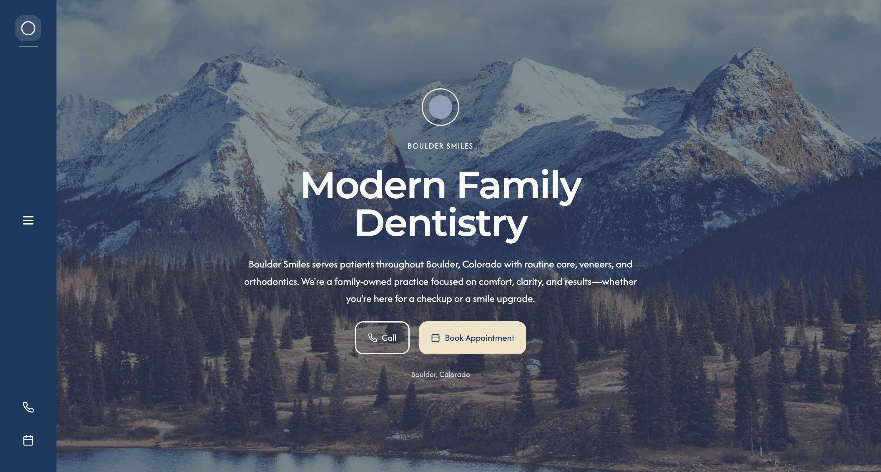 Boulder Smiles - Custom dental website design example