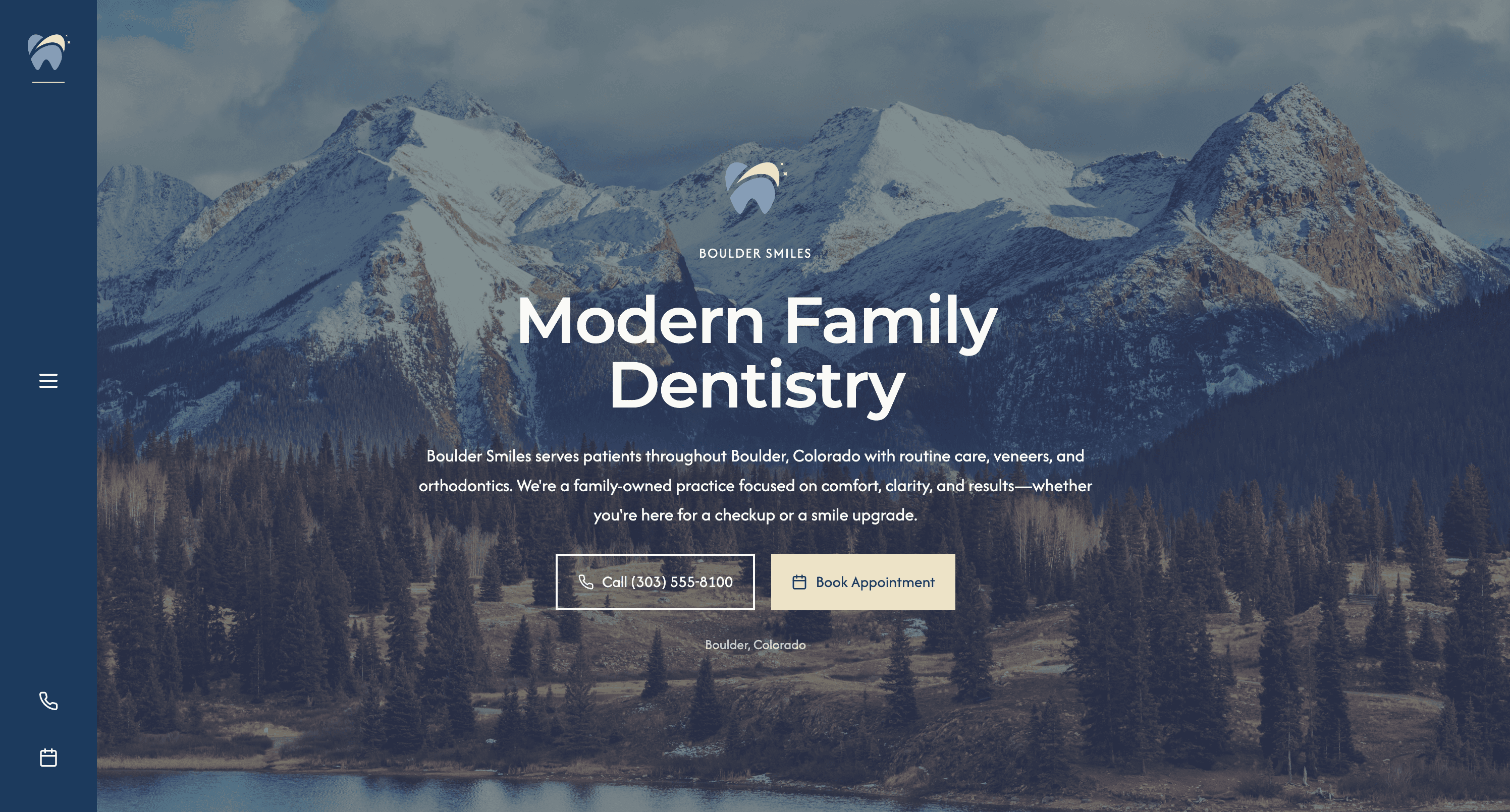 Boulder Smiles dental website example