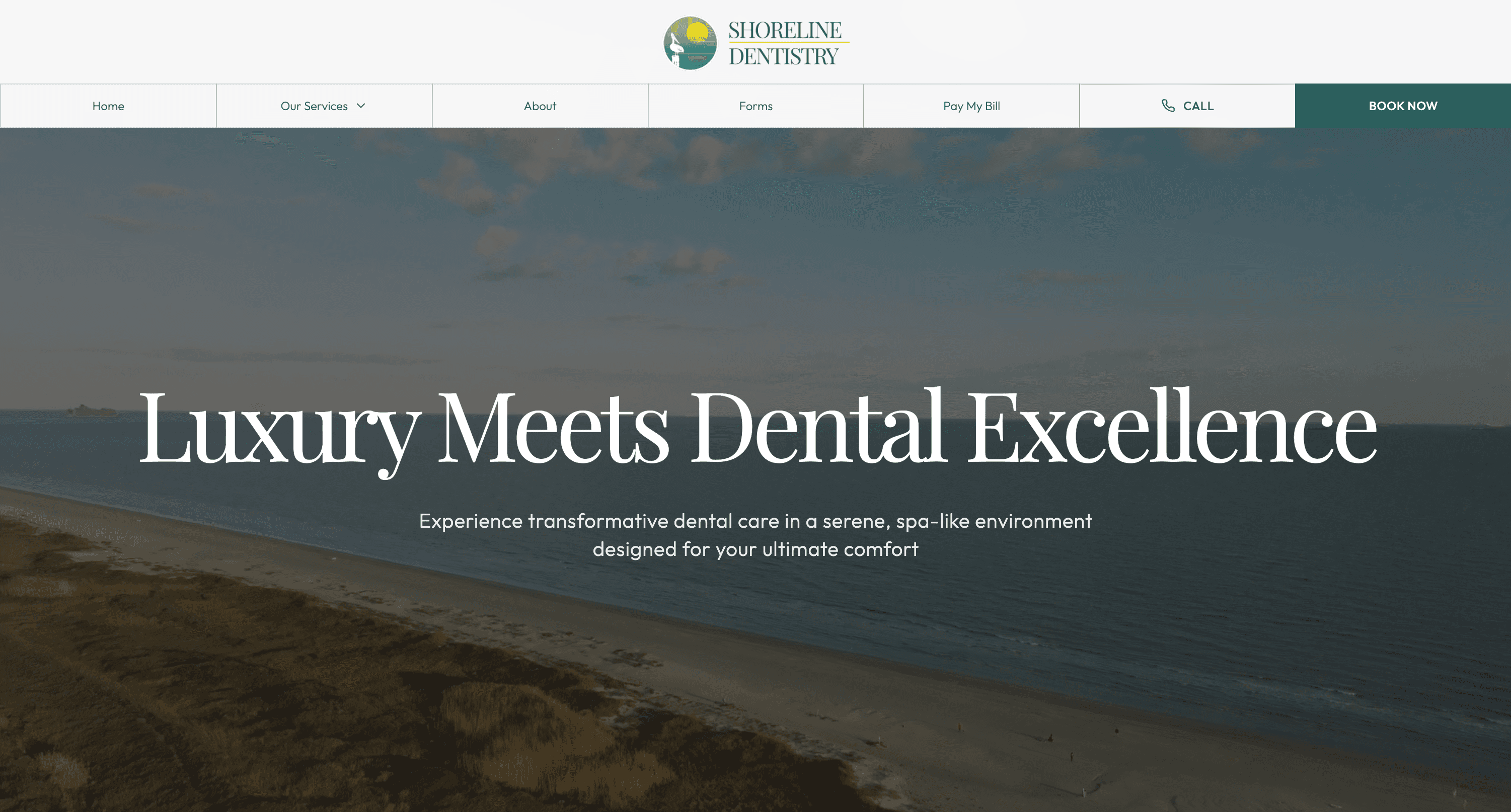Shoreline Dentistry - Custom dental website