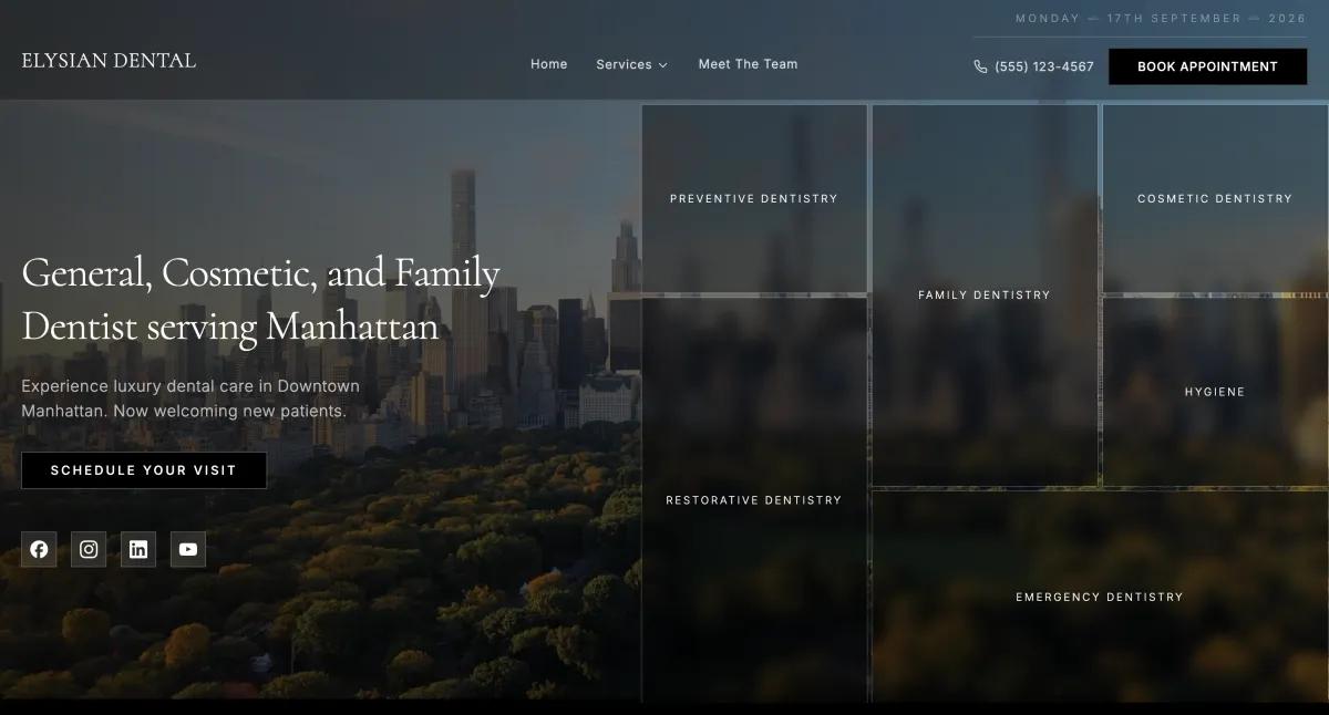 Miami Cosmetic Dentistry - Custom dental website