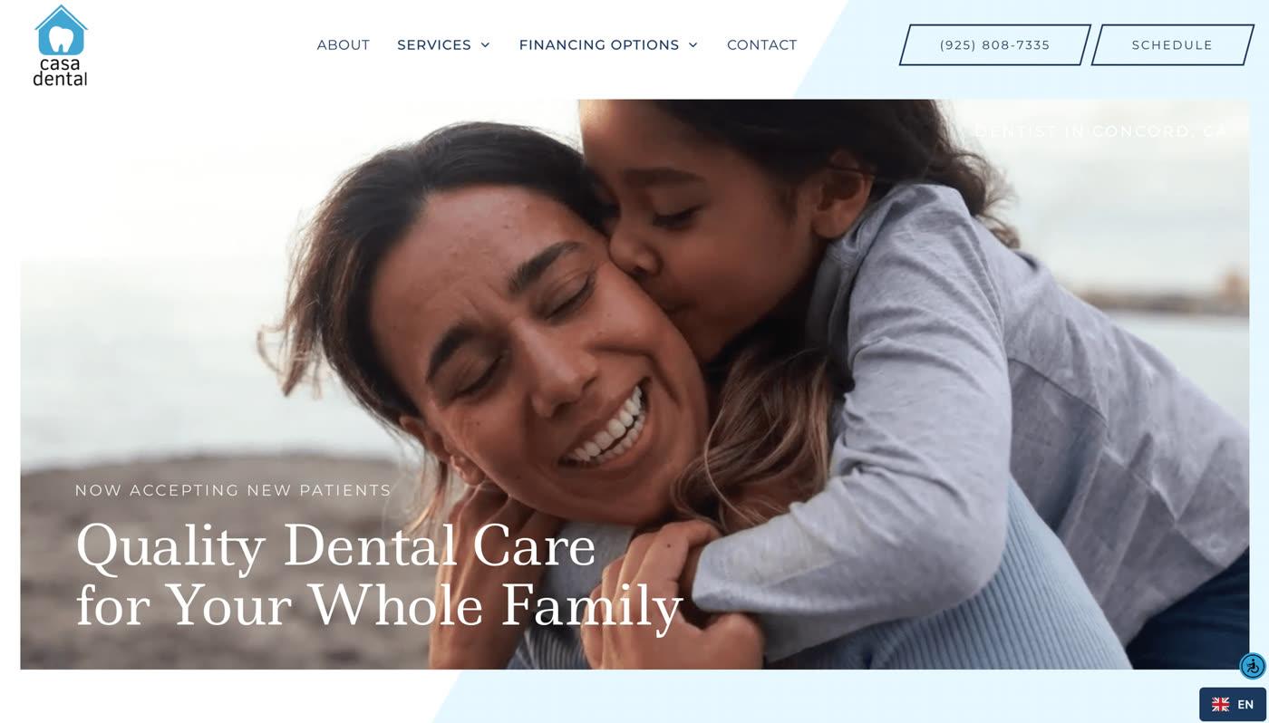 Casa Dental Group cosmetic dental website