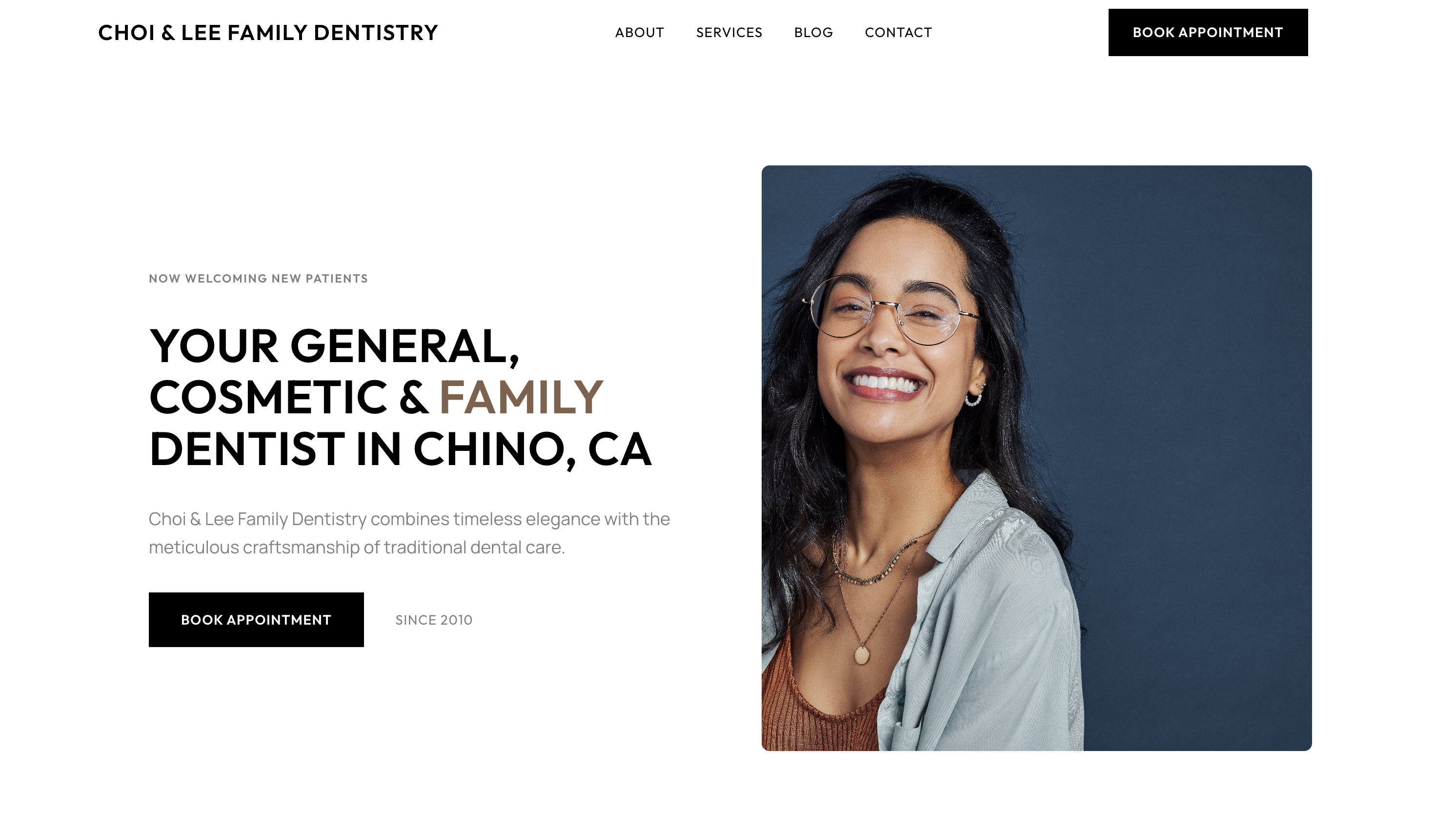 Choi & Lee Family Dentistry website example