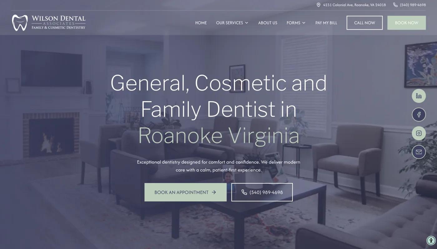 Wilson Dental Associates website example