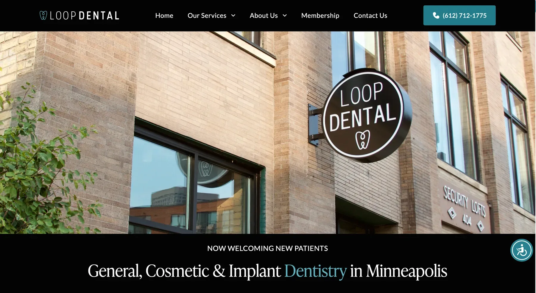 Loop Dental website