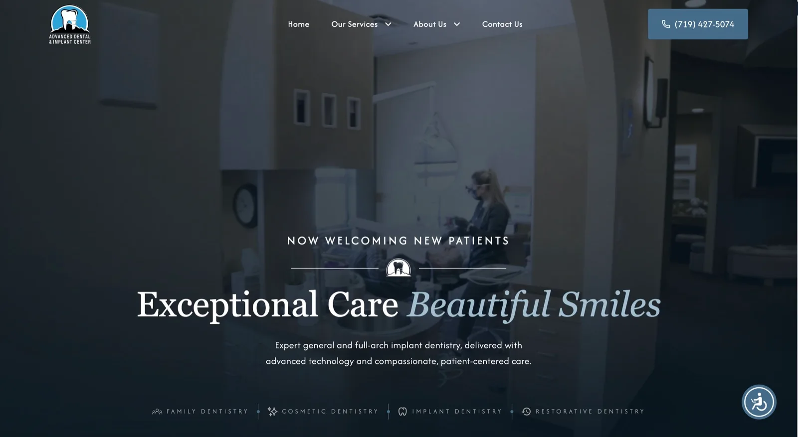 Advanced Dental and Implant Center website
