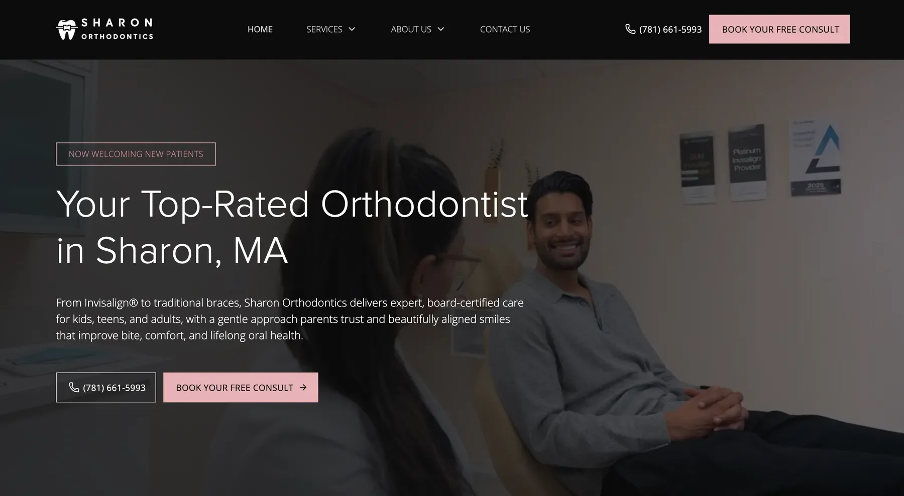 Sharon Orthodontics website