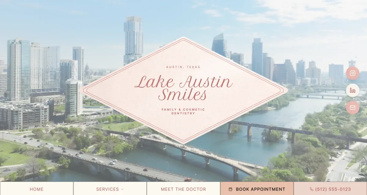 Design 6, a website design for a family dentistry practice