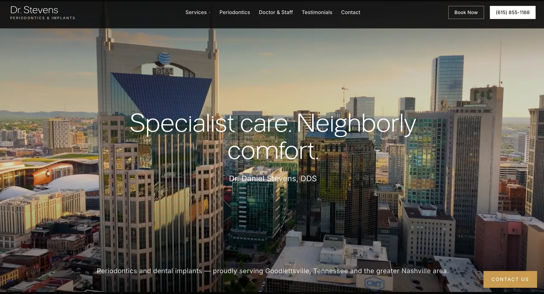 Dr. Stevens Periodontics and Implants website