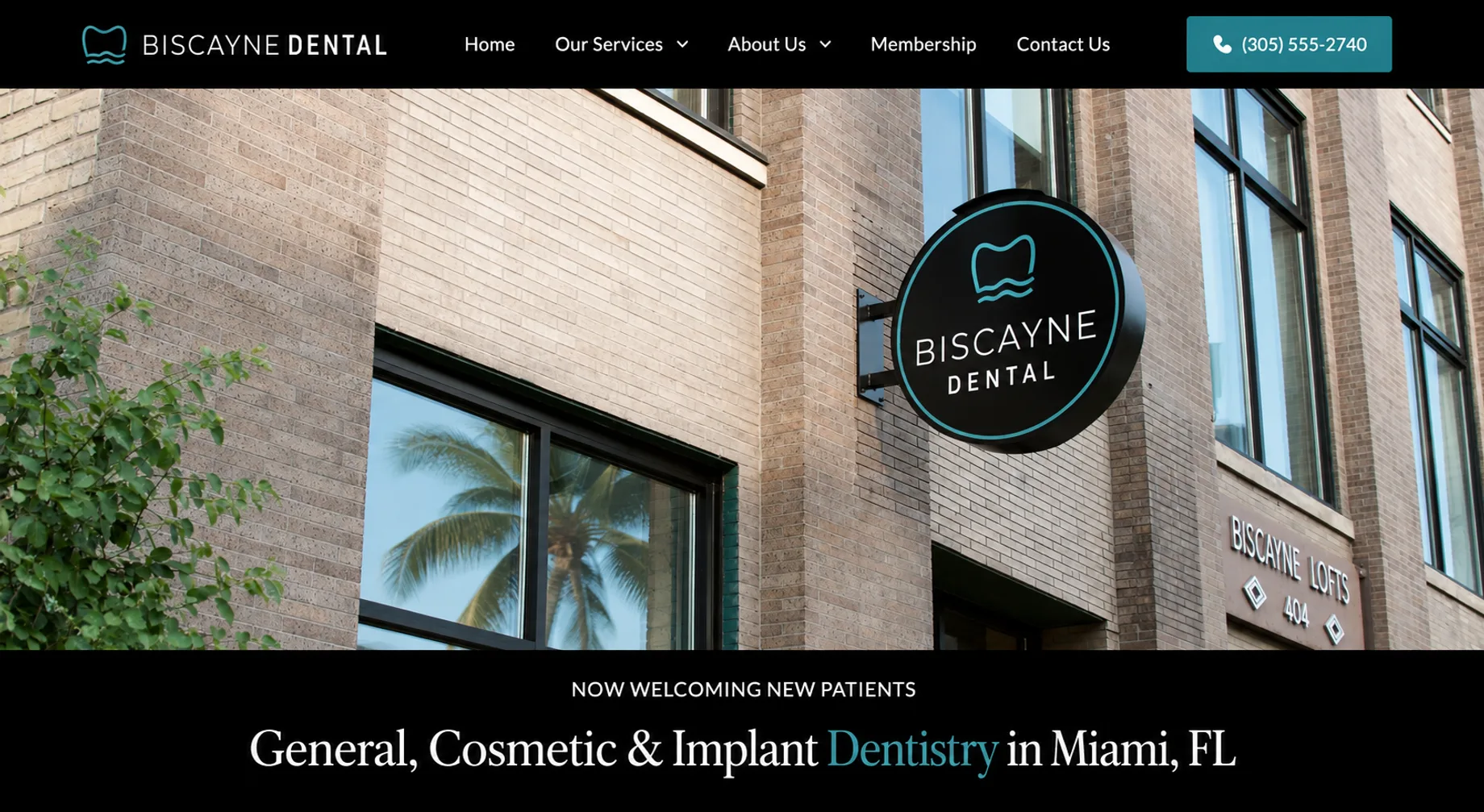 Example re-brand of a dental practice website