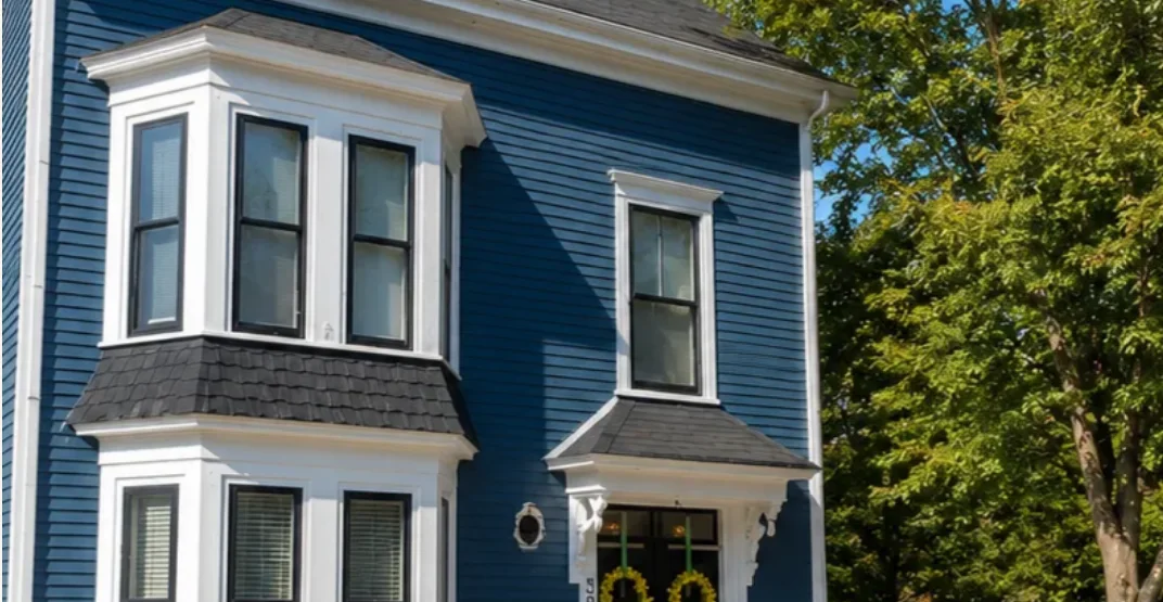 The practice's historic blue building in the heart of Salem