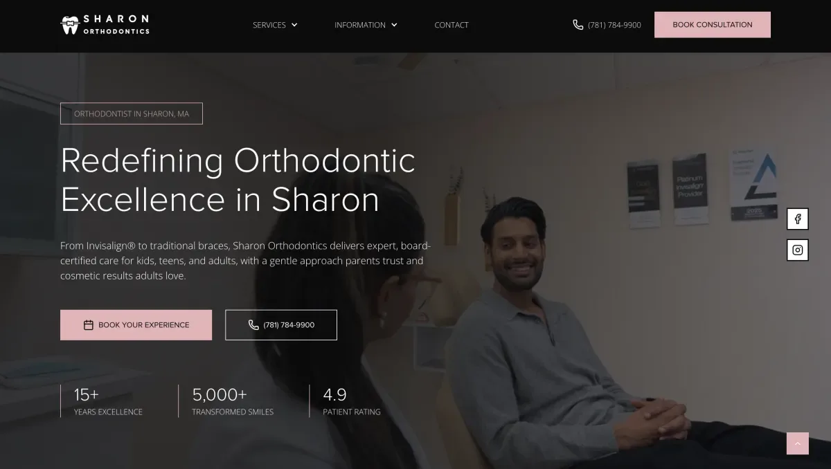Design 3, a website design for an orthodontics and specialty practice